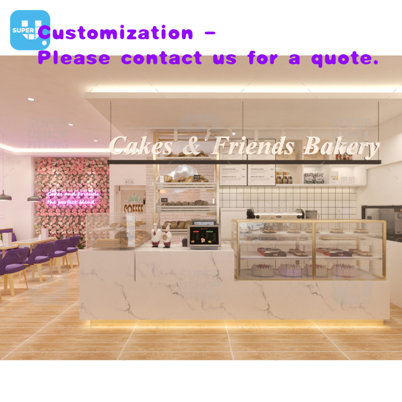 Interior Design Of Cafe - ออกแบบตกแต่งภายในร้านชานมไข่มุกแบบกำหนดเอง เฟอร์นิเจอร์ร้านกาแฟไม้ ออกแบบเคาน์เตอร์บาร์ร้านกาแฟหินอ่อน
