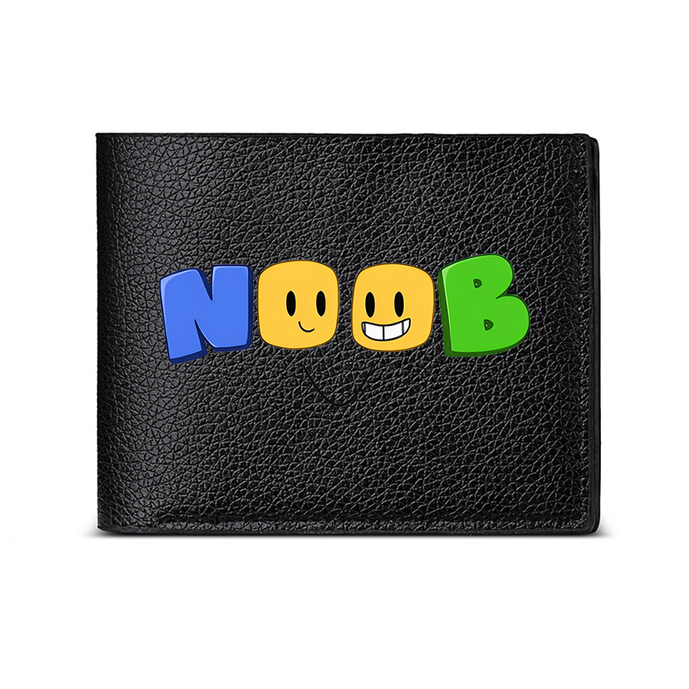 Interior Design Emoji - กระเป๋าสตางค์ผู้ชาย Noob Emoji Design พร้อมช่องใส่บัตร สไตล์ลำลองสำหรับธุรกิจ