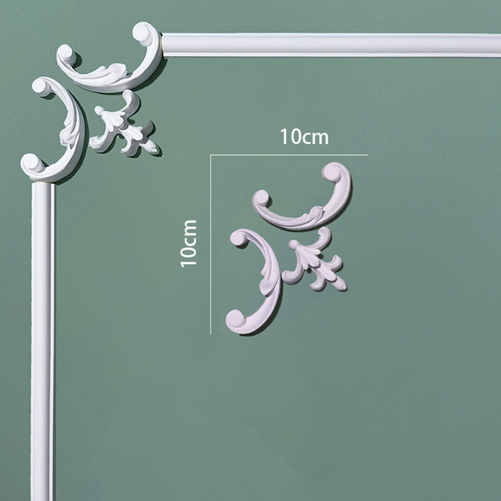 Interior Design Wall Molding - ชุดคิ้วมุมผนังลายฟลูร์เดอลิสแบบคลาสสิก 4 ชิ้น สำหรับโครงการออกแบบภายในและการติดตั้งรายละเอียดทางสถาปัตยกรรม