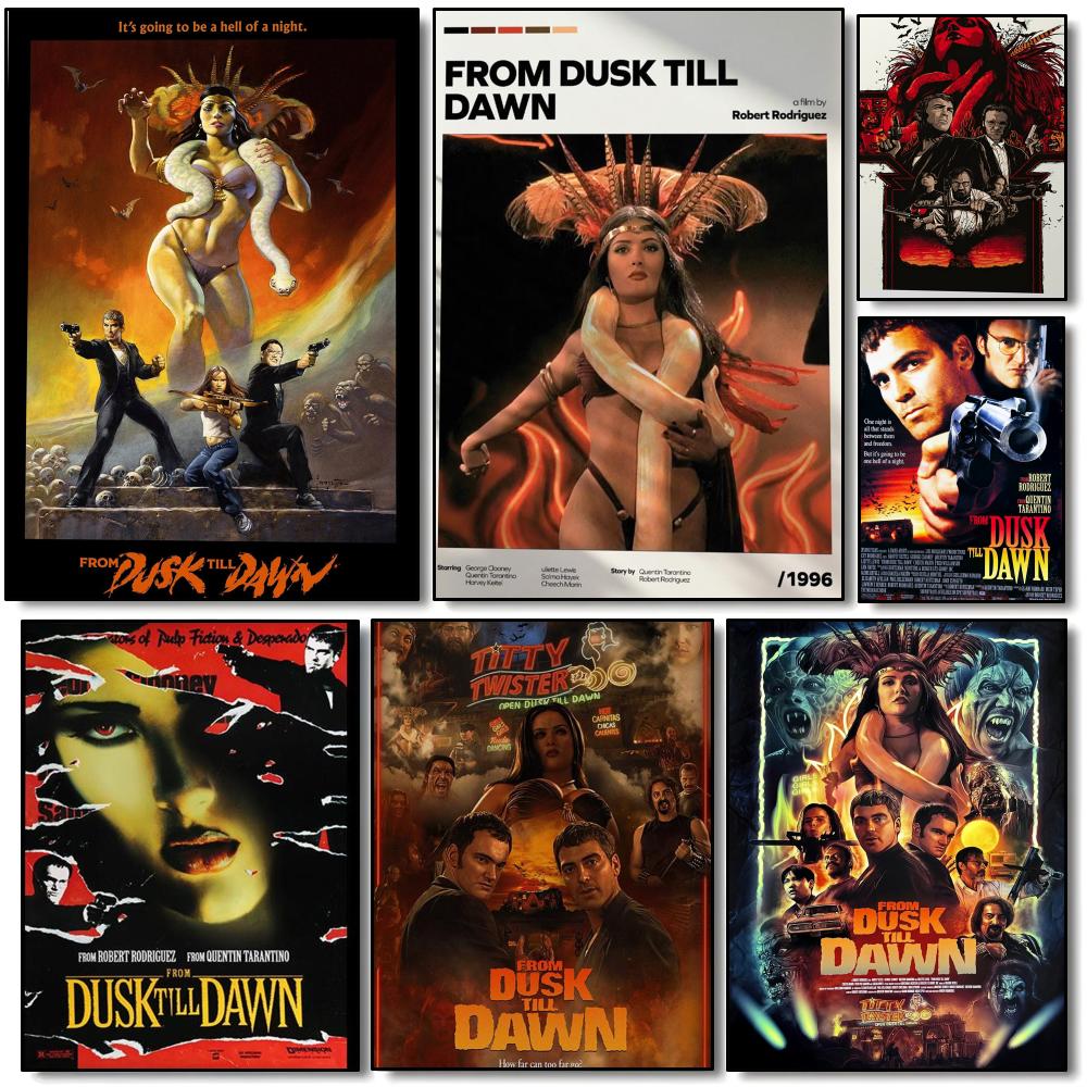 Interior Design Minimalist - ภาพยนตร์จาก D-Dusk Till Dawn โปสเตอร์ศิลปะติดผนังสไตล์มินิมอลสมัยใหม่สำหรับห้องนอนห้องนั่งเล่นตกแต่งบ้านของขวัญ