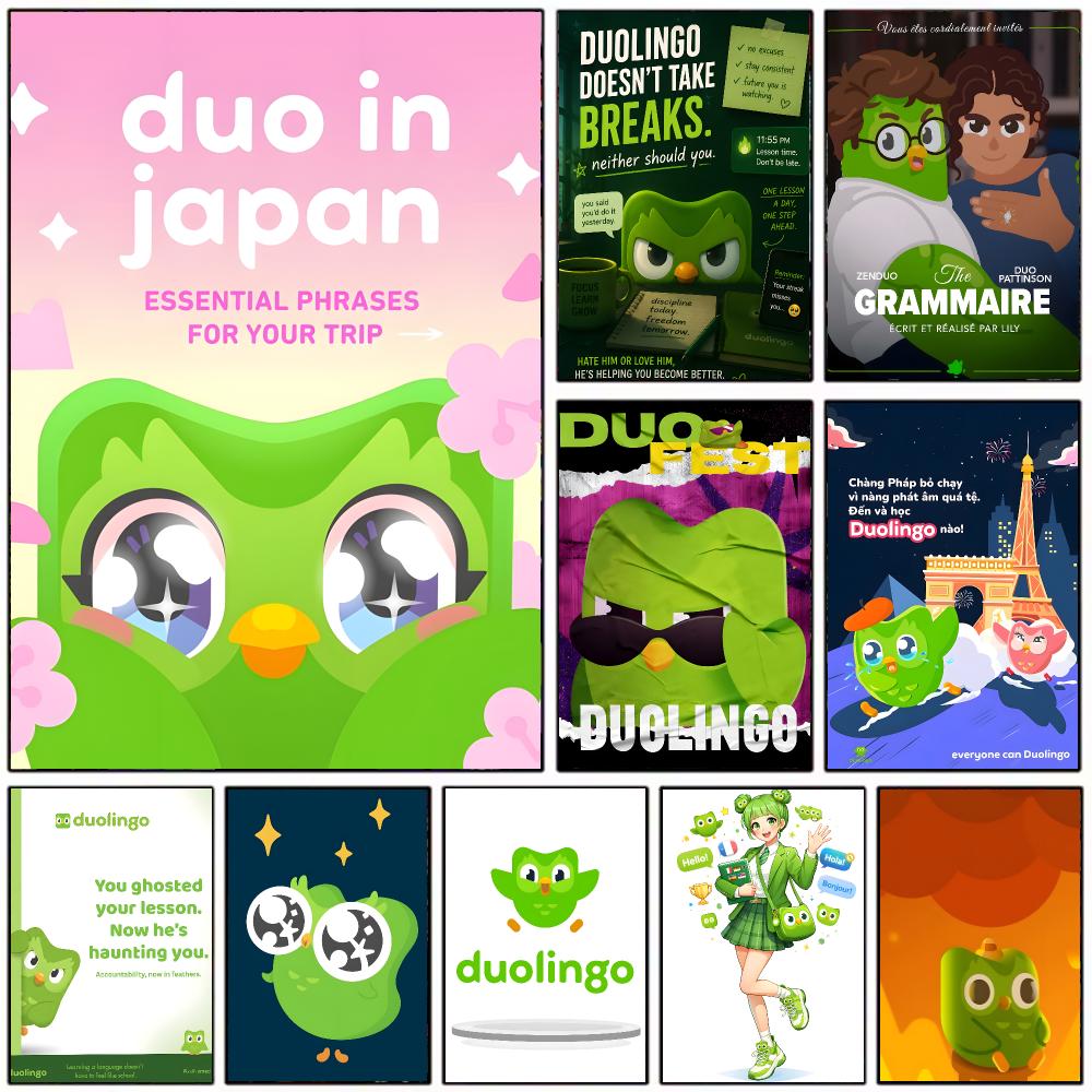 Interior Design Language - โปสเตอร์แอปภาษา D-duolingo ของตกแต่งบ้านสไตล์โมเดิร์น การออกแบบภายใน และคอลเลกชันงานศิลปะติดผนังร่วมสมัย