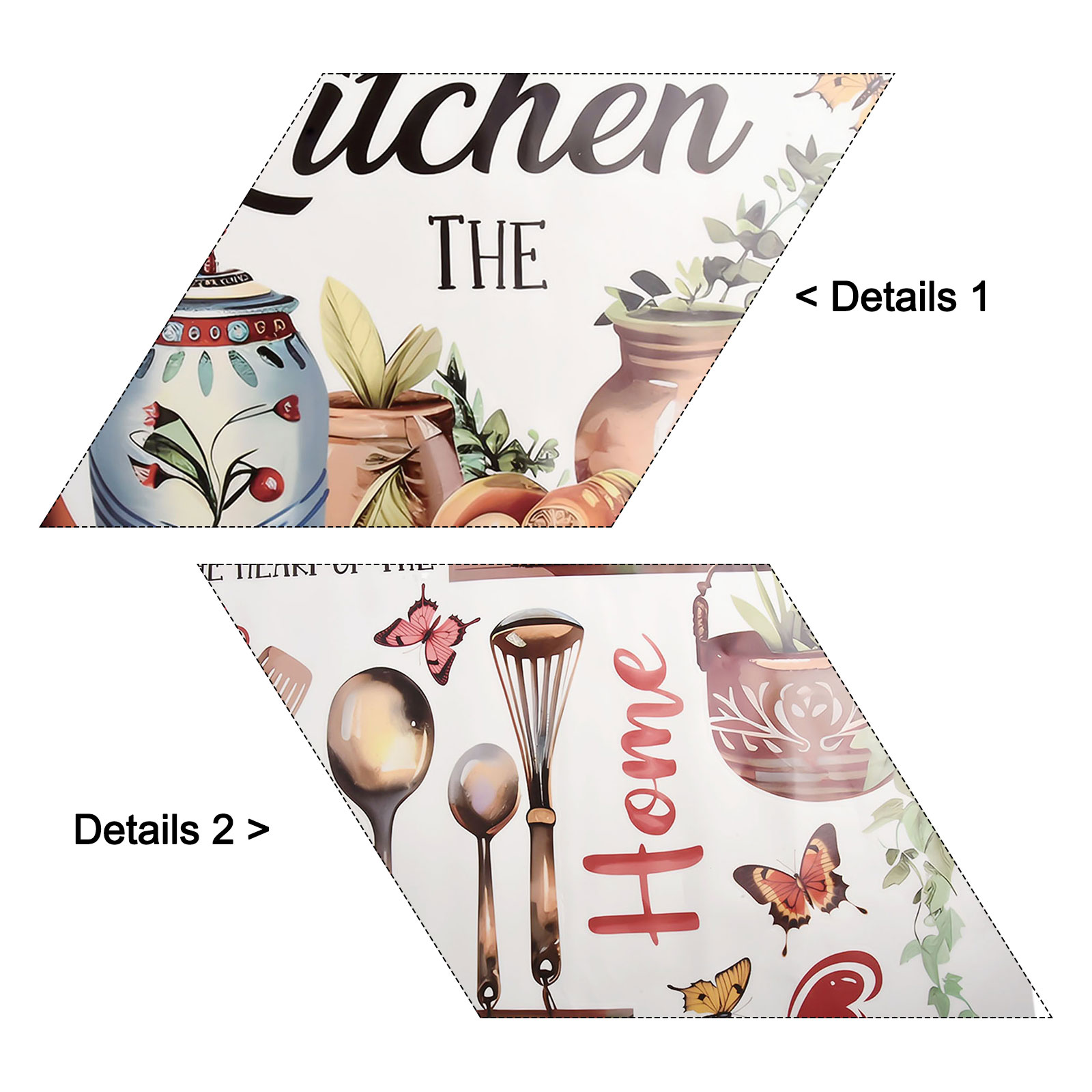 Interior Design Kitchen And Living Room - สติกเกอร์ติดผนังลายดอกไม้ ทำจากวัสดุพีวีซี เหมาะสำหรับตกแต่งภายในห้องนั่งเล่น ห้องครัว ห้องรับประทานอาหาร บาร์