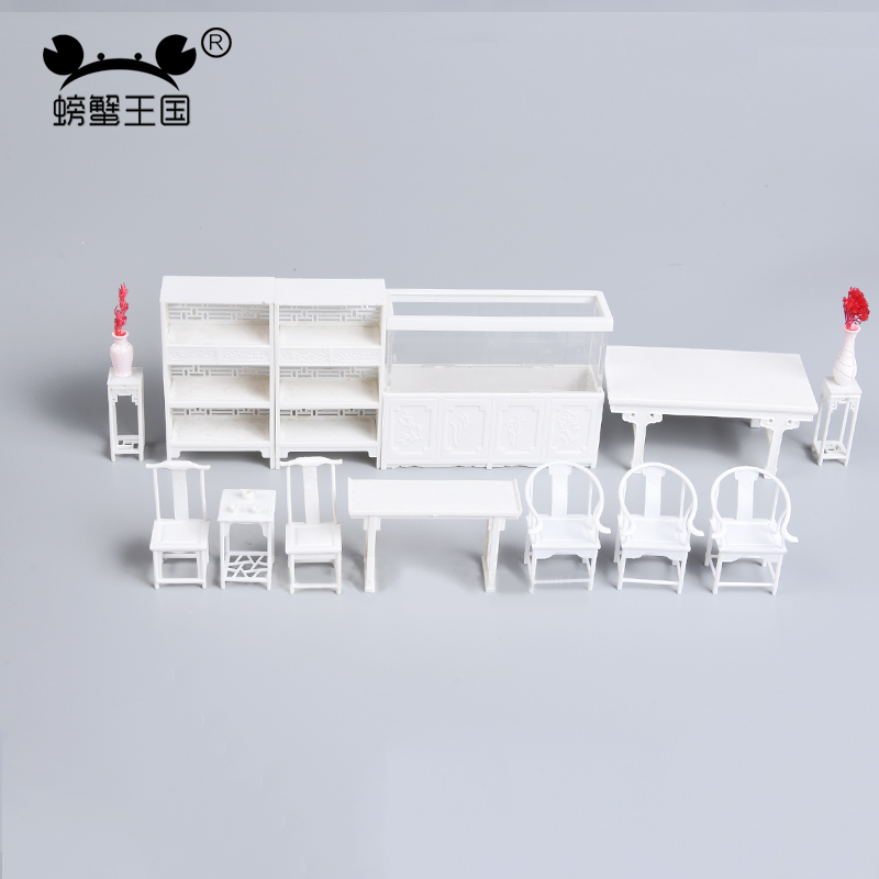 Interior Design And Build - ชุดเฟอร์นิเจอร์บ้านตุ๊กตา 25 ชิ้น โต๊ะ เก้าอี้ เตียง