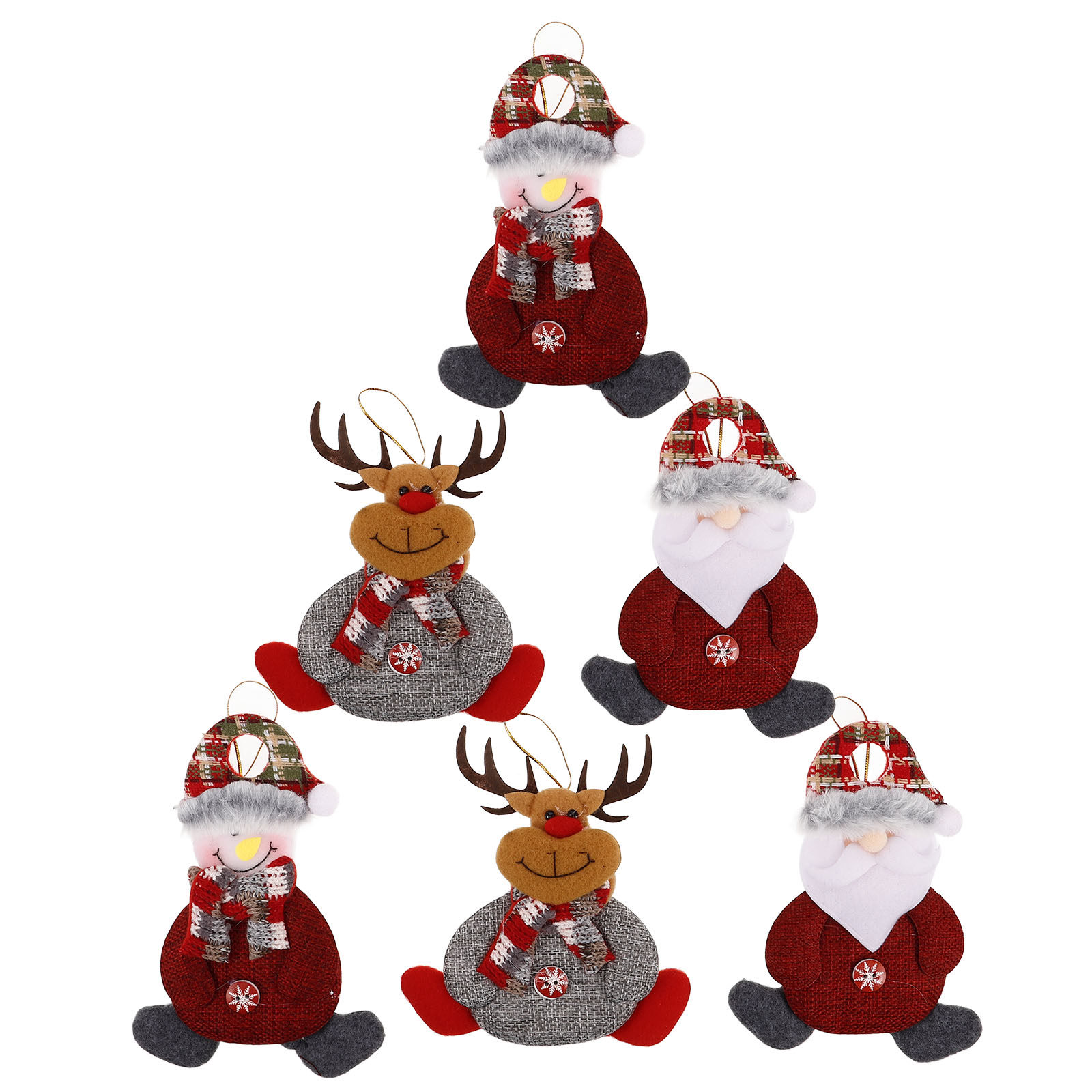 6 ชิ้น ของตกแต่งคริสต์มาสผ้าขน - Interior Design Xmas บทวิจารณ์และราคา