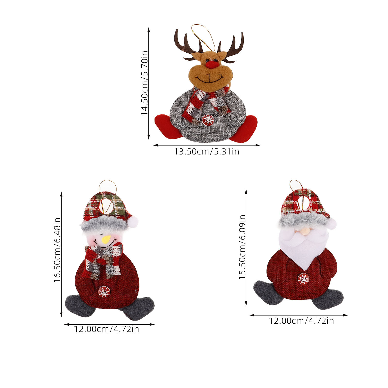 6 ชิ้น ของตกแต่งคริสต์มาสผ้าขน - Interior Design Xmas บทวิจารณ์และราคา