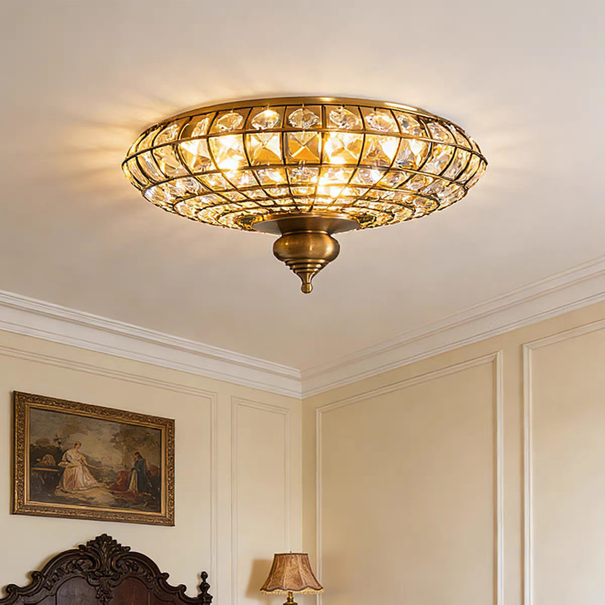 โคมไฟเพดานคริสตัล LED สไตล์อเม - Interior Design Years Of Study บทวิจารณ์และราคา