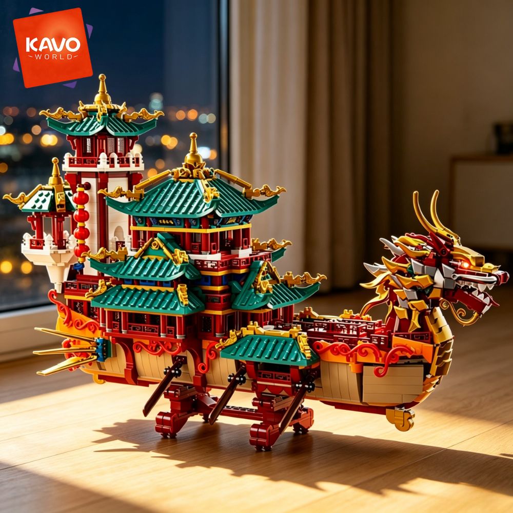 KAVOWORLD ชุดตัวต่อเรือมังกร 2 - Interior Design Lego บทวิจารณ์และราคา
